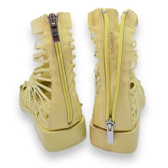 VHNY Vivienne Hu Lemon Studded Leather Straps Ankle Boots 7 - Picture 10 of 16